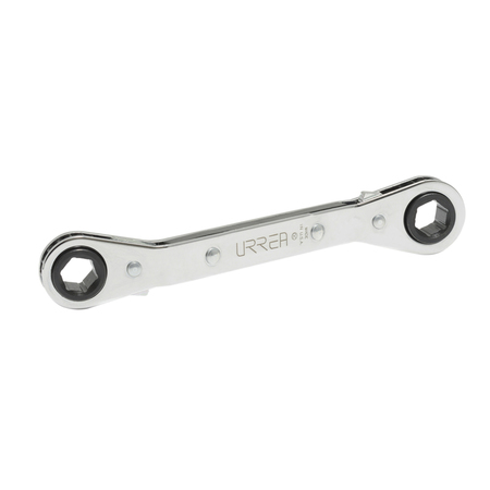 URREA 12-Pt and 6 pt offset ratcheting box-end wrench, 9X10 Mm opening size. 1182M